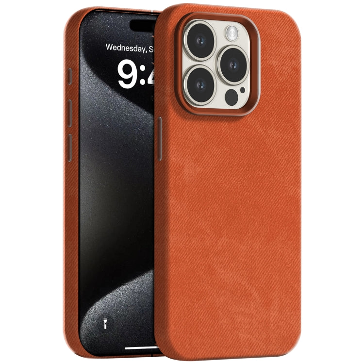 Skin Feel Denim Leather MagSafe Phone Case, For iPhone 15 Pro Max, For iPhone 15 Pro, For iPhone 15, For iPhone 14