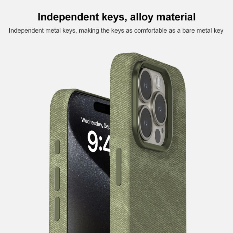Skin Feel Denim Leather MagSafe Phone Case, For iPhone 15 Pro Max, For iPhone 15 Pro, For iPhone 15, For iPhone 14