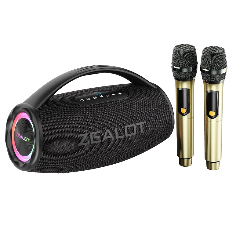 Zealot S97M 80W Outdoor Portable RGB Bluetooth Speaker with Dual Microphones
