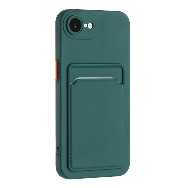 Skin Feel Card Contrast Color Button TPU Phone Case