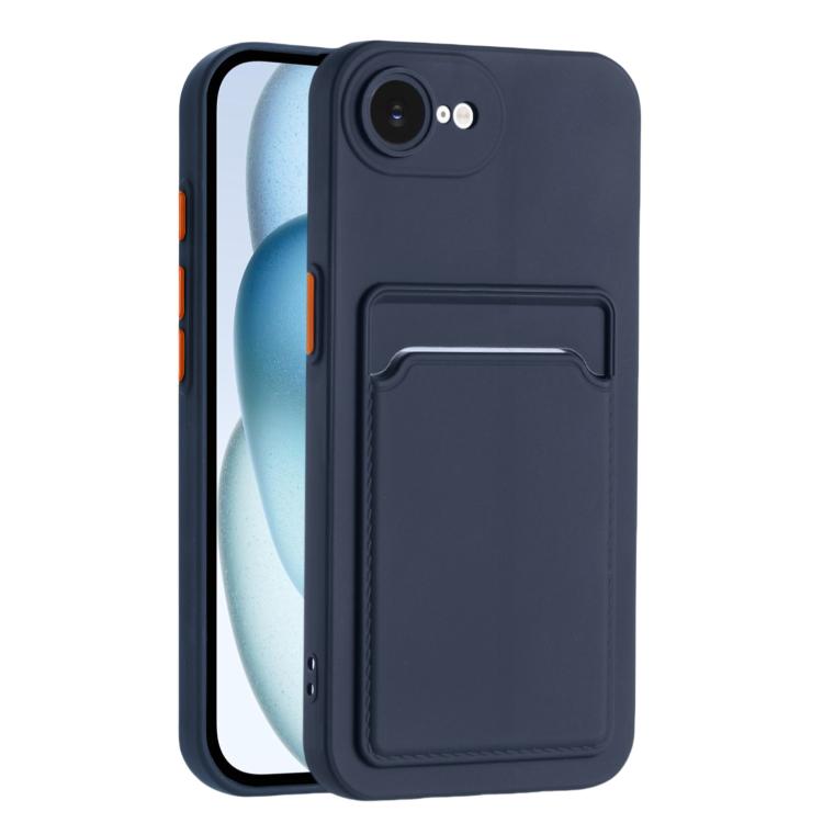 Skin Feel Card Contrast Color Button TPU Phone Case