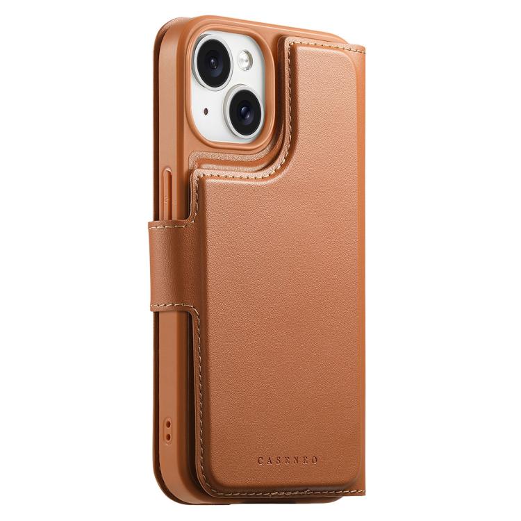 CaseNeo Finger Grip Strap MagSafe Leather Phone Case