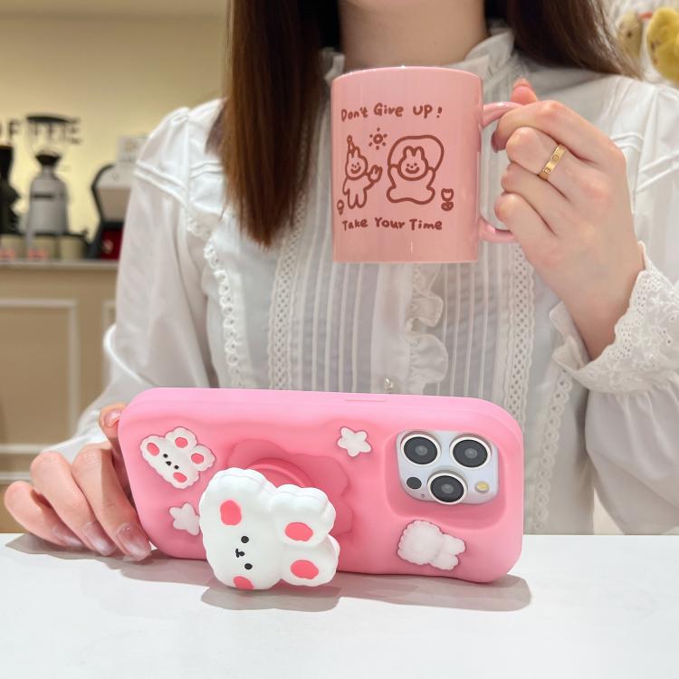 Cartoon Cute Rabbit Stand Phone Case