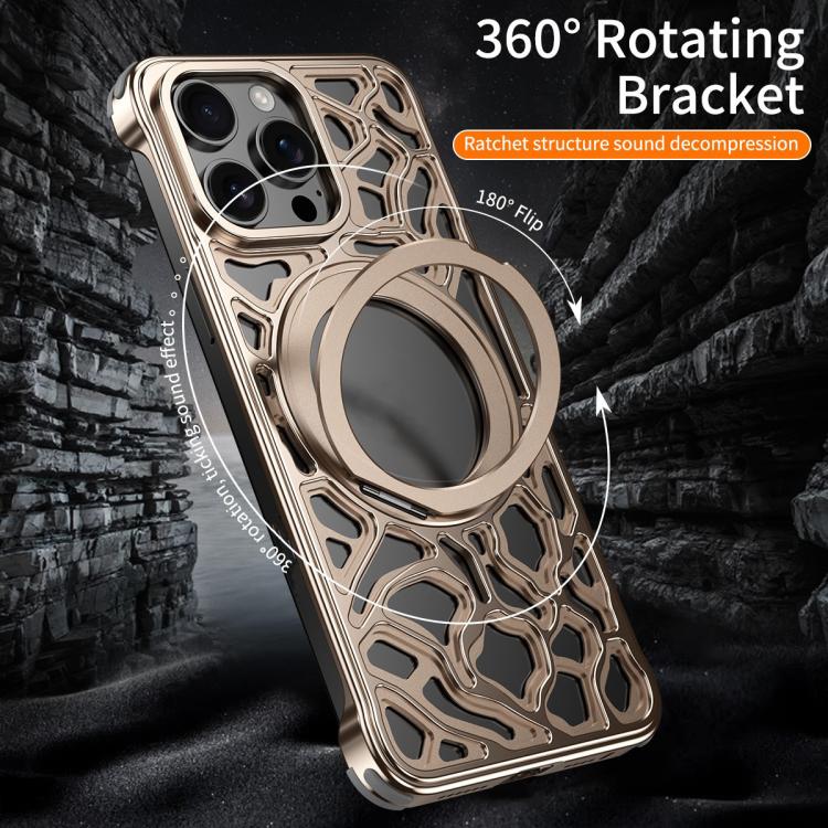 Yunyan Series Alloy Rotating Holder MagSafe Half Frame Phone Case