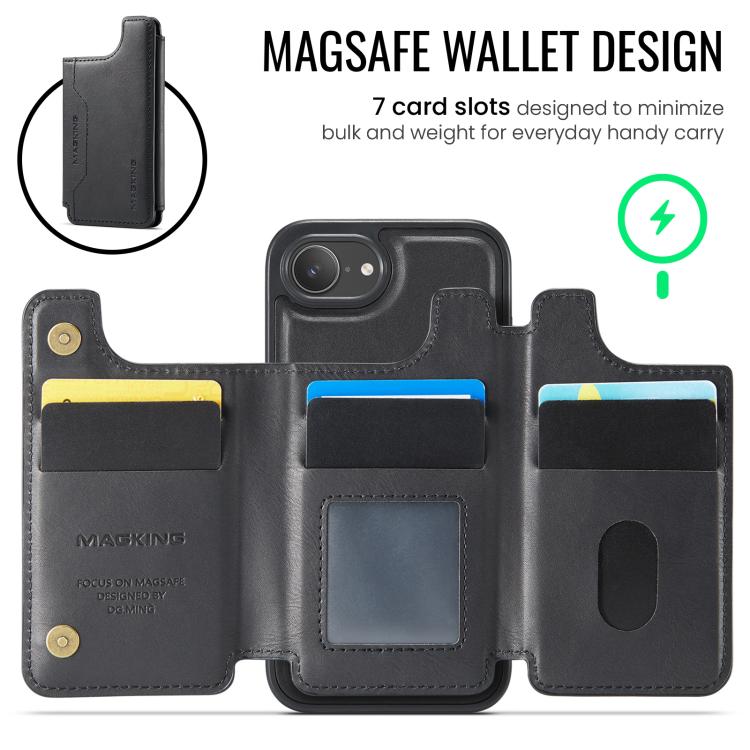 DG.MING MAGKING-K3 Series MagSafe RFID Card Bag Detachable Phone Case