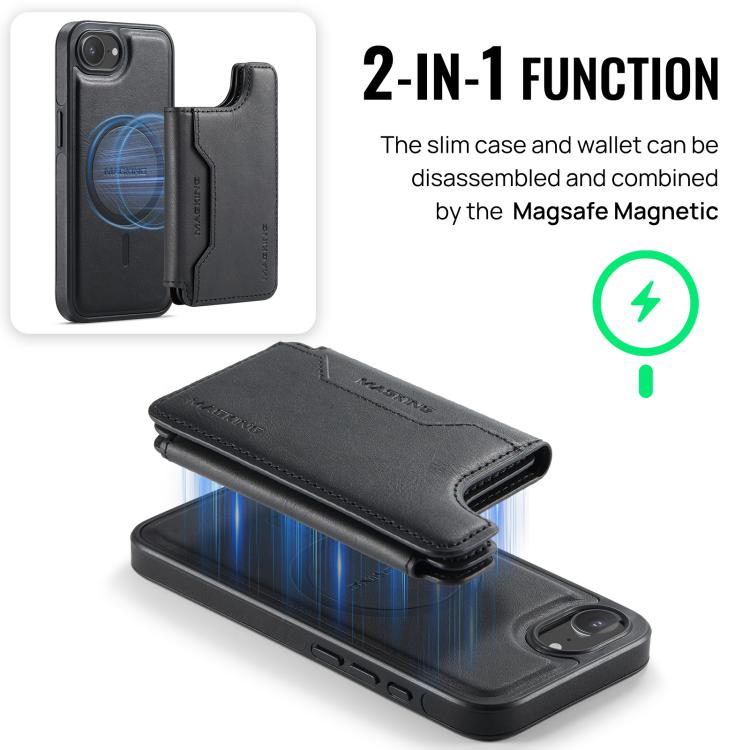 DG.MING MAGKING-K3 Series MagSafe RFID Card Bag Detachable Phone Case