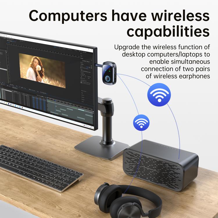 C86S Pro 2 in 1 Car Wireless Audio Adapter 3.5mm Audio Receiver Transmitter