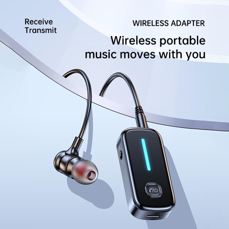 C89 2 in 1 Back Clip Wireless Audio Adapter Car 3.5mm Audio Receiver Transmitter