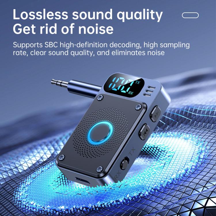 JS2 2 in 1 Car Wireless Audio Adapter 3.5mm Audio Receiver Transmitter