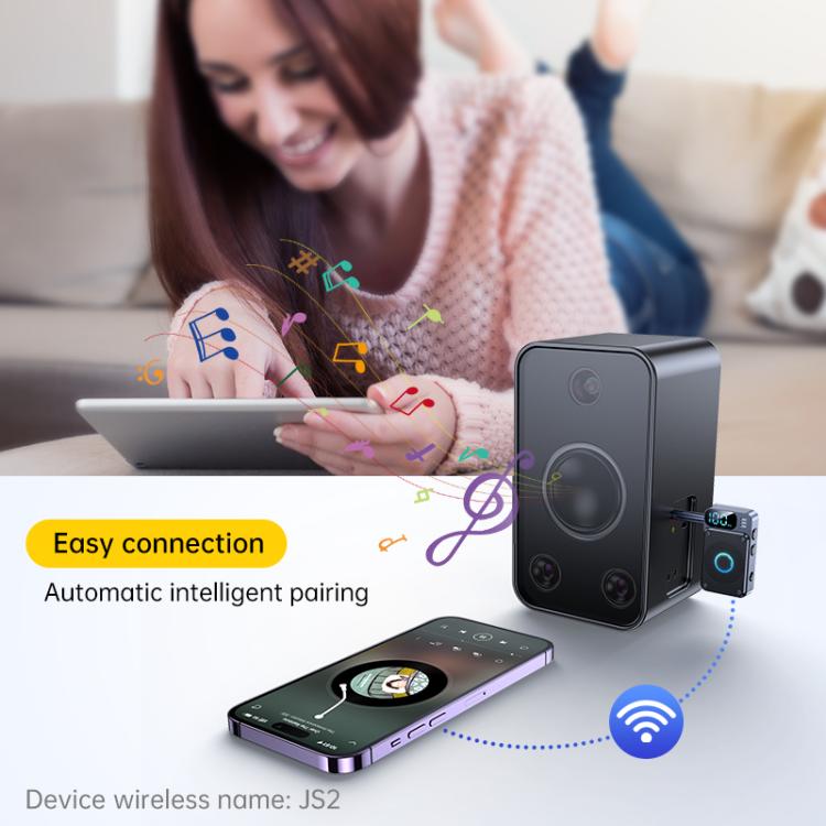 JS2 2 in 1 Car Wireless Audio Adapter 3.5mm Audio Receiver Transmitter