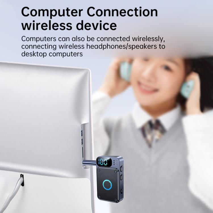 JS2 2 in 1 Car Wireless Audio Adapter 3.5mm Audio Receiver Transmitter