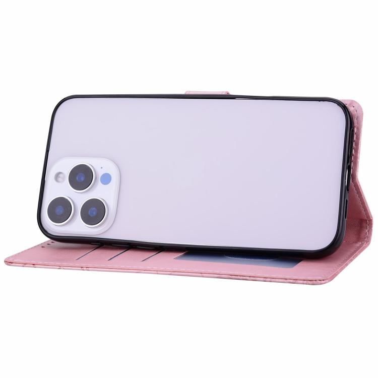 Embossed Floral Pattern Leather Phone Case