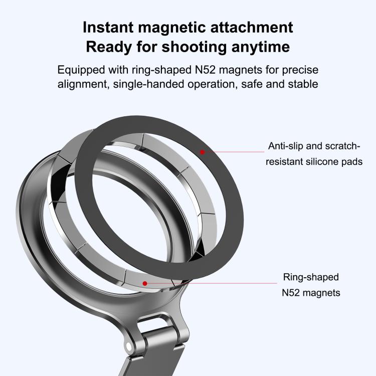Foldable MagSafe Magnet Cold Shoe On-Camera Phone Mount
