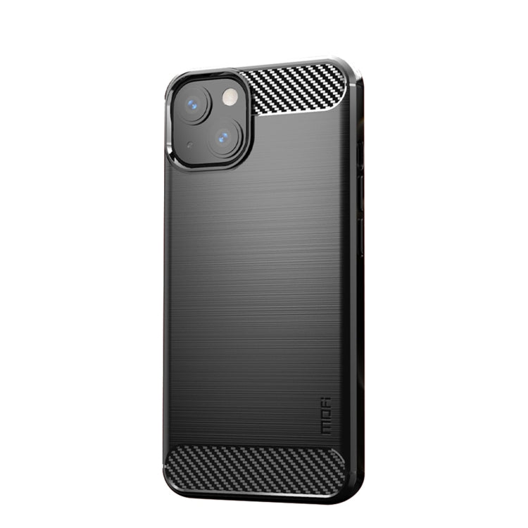 MOFI Gentleness Series Brushed Texture Carbon Fiber Soft TPU Case, For iPhone 14, For iPhone 14 Pro, For iPhone 14 Plus, For iPhone 14 Pro Max