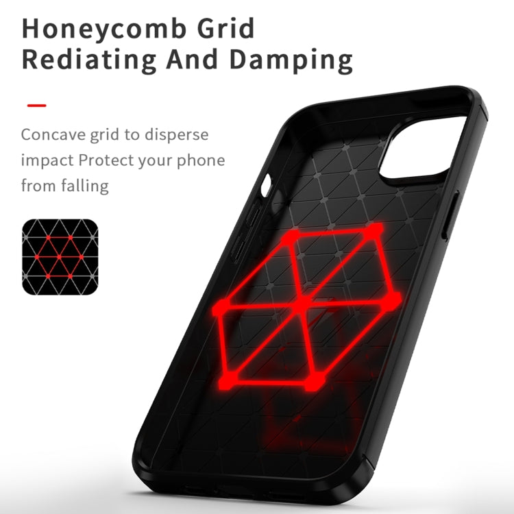 MOFI Gentleness Series Brushed Texture Carbon Fiber Soft TPU Case, For iPhone 14, For iPhone 14 Pro, For iPhone 14 Plus, For iPhone 14 Pro Max