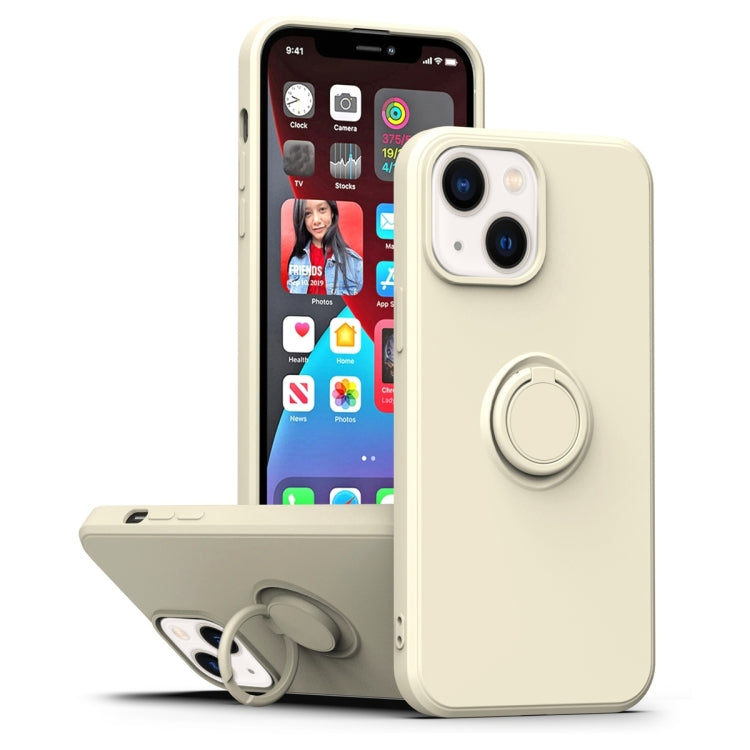 Ring Kickstand Silicone Phone Case, For iPhone 14 Plus