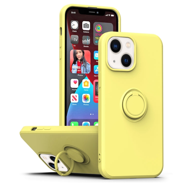 Ring Kickstand Silicone Phone Case, For iPhone 14 Plus