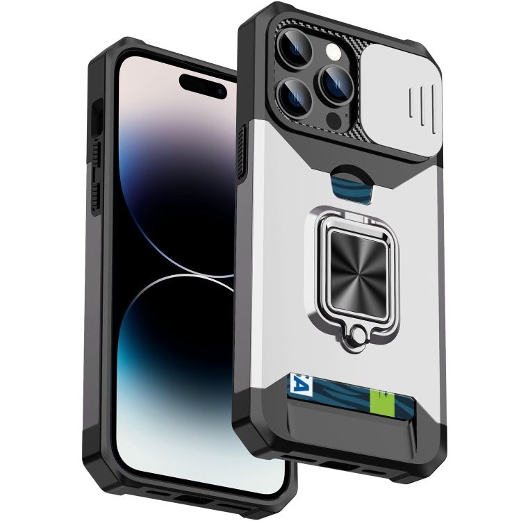 Sliding Camshield Card Phone Case, For iPhone 14, For iPhone 14 Pro, For iPhone 14 Pro Max, For iPhone 14 Plus