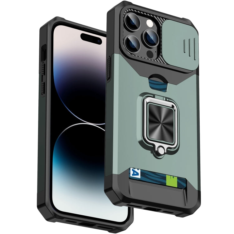 Sliding Camshield Card Phone Case, For iPhone 14, For iPhone 14 Pro, For iPhone 14 Pro Max, For iPhone 14 Plus