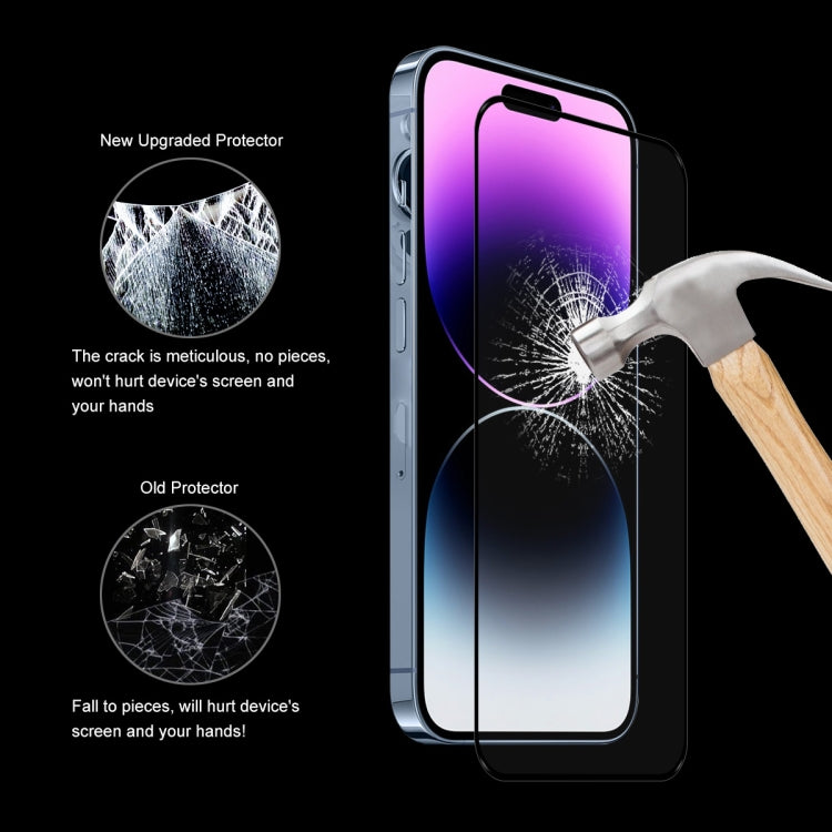 ENKAY Full Glue 0.26mm 9H 2.5D Tempered Glass Full Film for iPhone 14 Pro, For iPhone 14 Pro (1 PC), For iPhone 14 Pro (2 PCS), For iPhone 14 Pro (5 PCS), For iPhone 14 Pro (10 PCS)