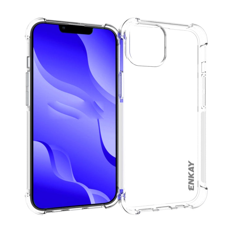 ENKAY Clear TPU Shockproof Phone Case, For iPhone 14, For iPhone 14 Plus, For iPhone 14 Pro, For iPhone 14 Pro Max