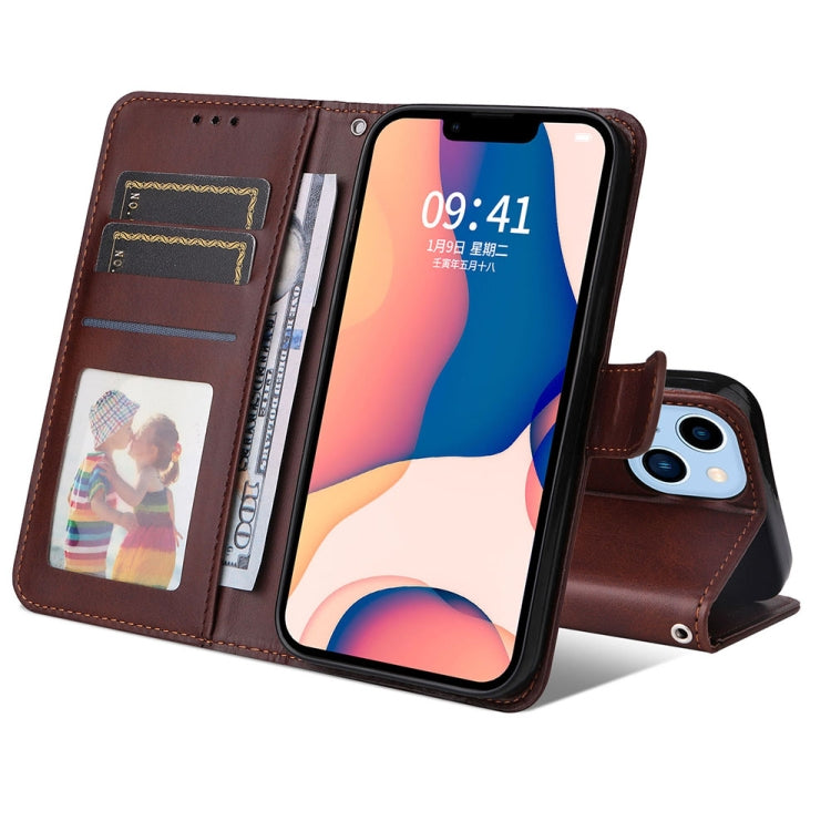 JSM Calf Texture Leather Phone Case For iPhone 14 Max, For iPhone 14 Plus
