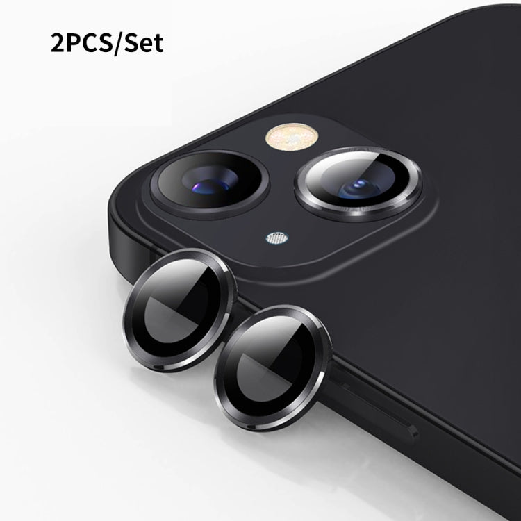 ENKAY 9H Rear Lens Aluminium Alloy Tempered Glass Film, For iPhone 15 / 15 Plus