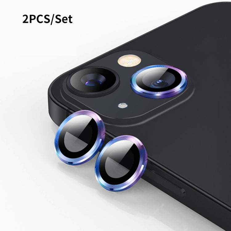 ENKAY 9H Rear Lens Aluminium Alloy Tempered Glass Film, For iPhone 15 / 15 Plus