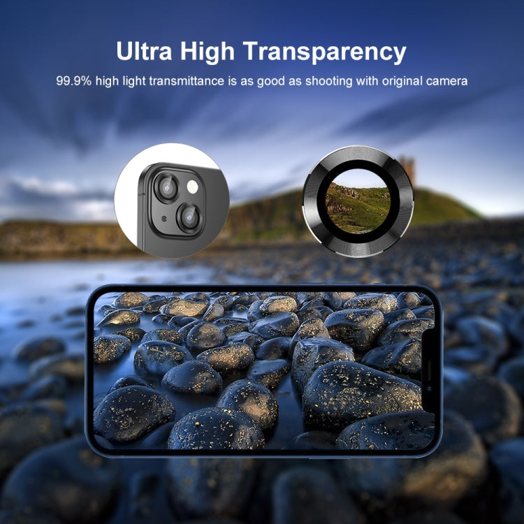 ENKAY 9H Rear Lens Aluminium Alloy Tempered Glass Film, For iPhone 15 / 15 Plus