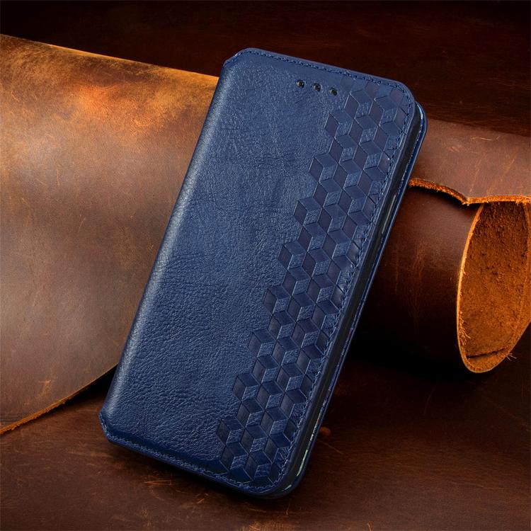 Cubic Grid Pressed Magnetic Leather Phone Case, For iPhone 16e, For iPhone 16 Pro Max, For iPhone 16 Pro