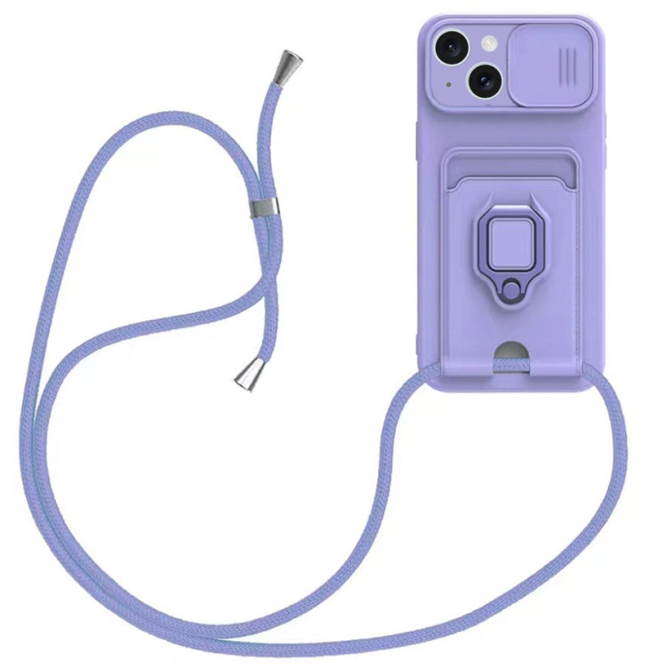 Sliding Camshield Magnetic Card Holder Silicone Phone Case with Lanyard, For iPhone 15, For iPhone 14 Plus, For iPhone 14, For iPhone 14 Pro, For iPhone 14 Pro Max, For iPhone 13 Pro Max, For iPhone 13 Pro, For iPhone 13