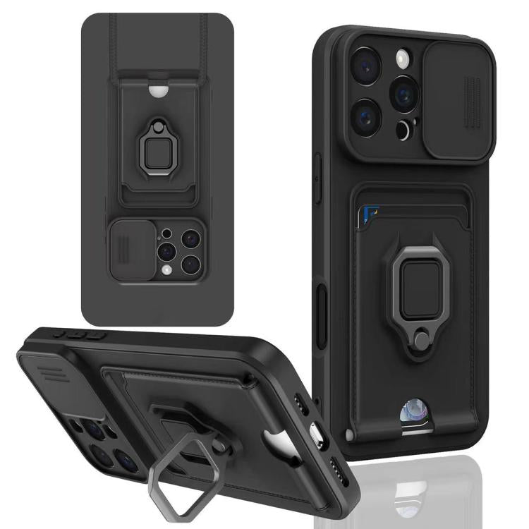 Sliding Camshield Magnetic Card Holder Silicone Phone Case, For iPhone 16e, For iPhone 16 Pro Max, For iPhone 16 Pro, For iPhone 16 Plus, For iPhone 16, For iPhone 15 Pro Max, For iPhone 15 Pro, For iPhone 15 Plus