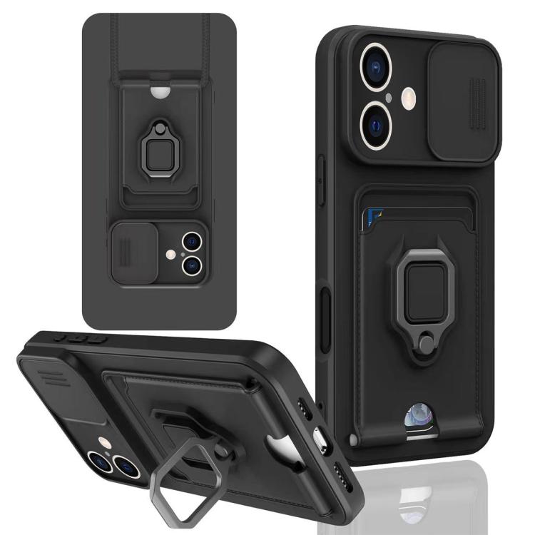 Sliding Camshield Magnetic Card Holder Silicone Phone Case, For iPhone 16e, For iPhone 16 Pro Max, For iPhone 16 Pro, For iPhone 16 Plus, For iPhone 16, For iPhone 15 Pro Max, For iPhone 15 Pro, For iPhone 15 Plus