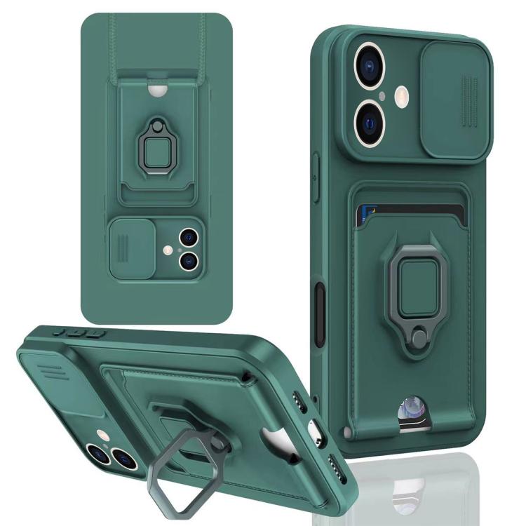 Sliding Camshield Magnetic Card Holder Silicone Phone Case, For iPhone 16e, For iPhone 16 Pro Max, For iPhone 16 Pro, For iPhone 16 Plus, For iPhone 16, For iPhone 15 Pro Max, For iPhone 15 Pro, For iPhone 15 Plus