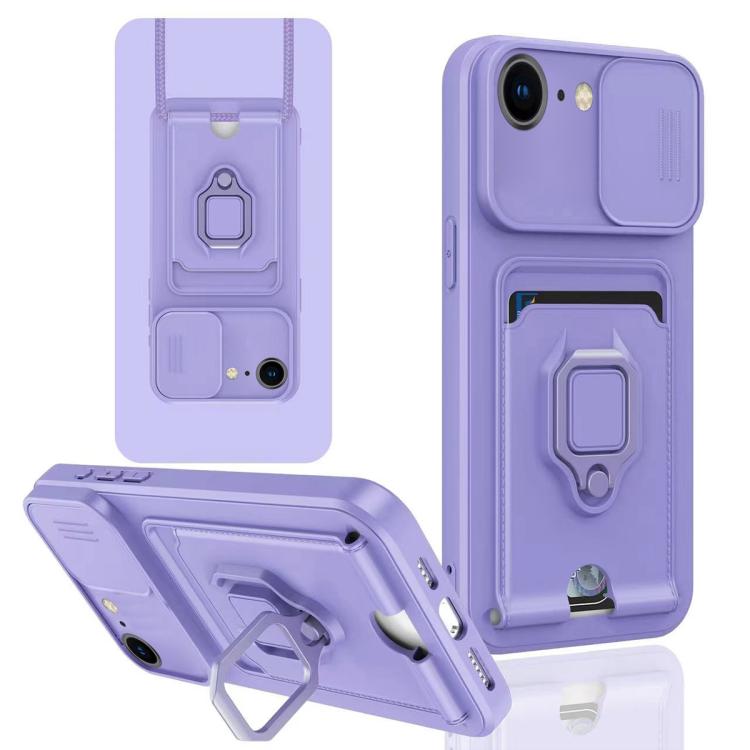 Sliding Camshield Magnetic Card Holder Silicone Phone Case, For iPhone 16e, For iPhone 16 Pro Max, For iPhone 16 Pro, For iPhone 16 Plus, For iPhone 16, For iPhone 15 Pro Max, For iPhone 15 Pro, For iPhone 15 Plus