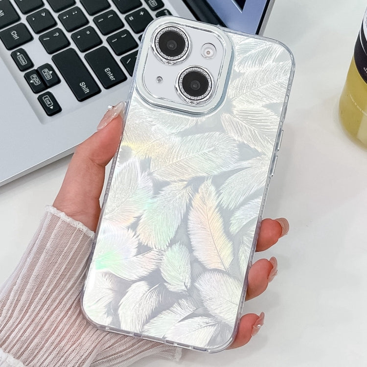 Plating Glitter Texture TPU Phone Case with Lens Film, For iPhone 15, For iPhone 14