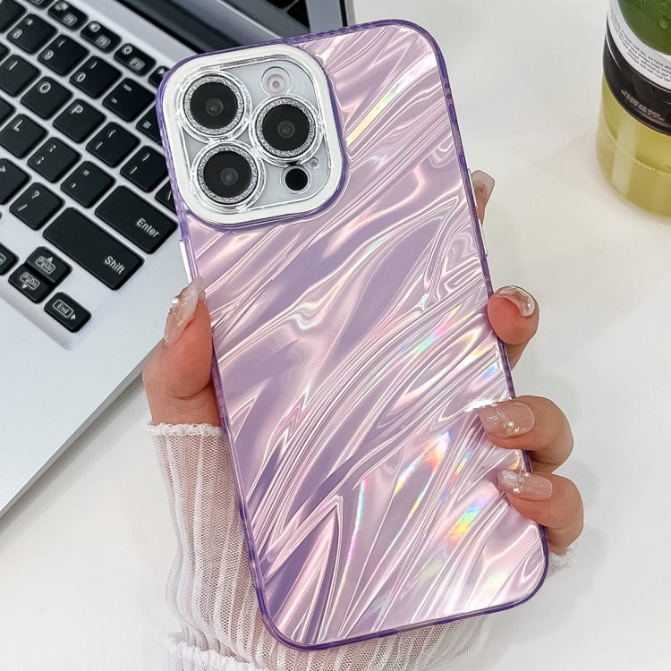 Plating Glitter Texture TPU Phone Case with Lens Film, For iPhone 16 Plus, For iPhone 16