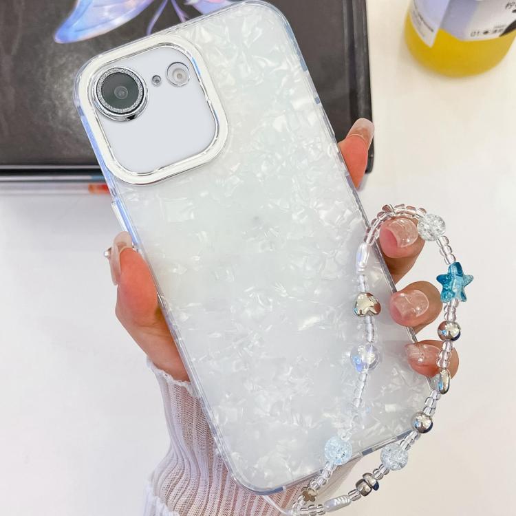 Plating Glitter Texture Chain Wristband TPU Phone Case with Lens Film, For iPhone 16e, For iPhone 16 Pro Max