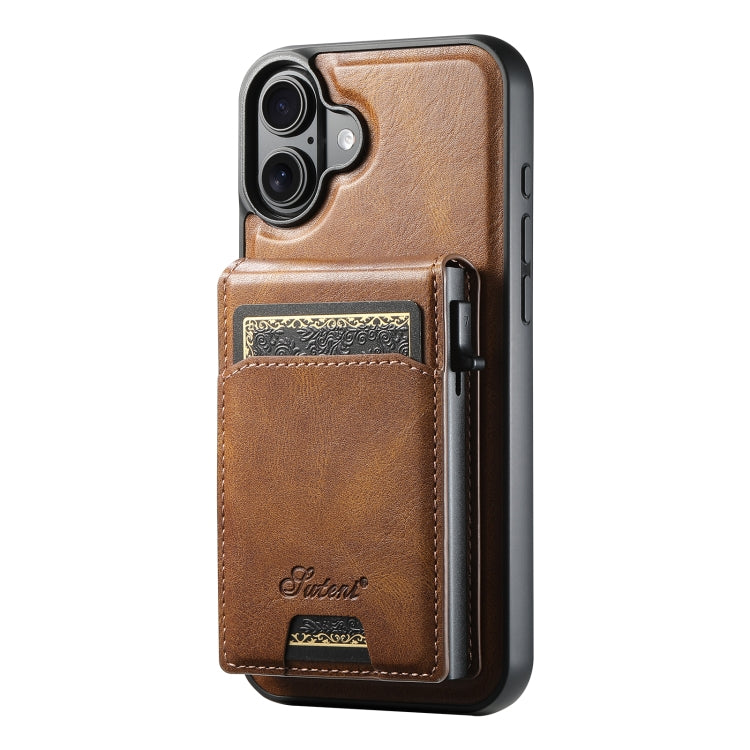 Suteni H19 Oil Wax 2-in-1 MagSafe Removable Card Box Back Phone Case