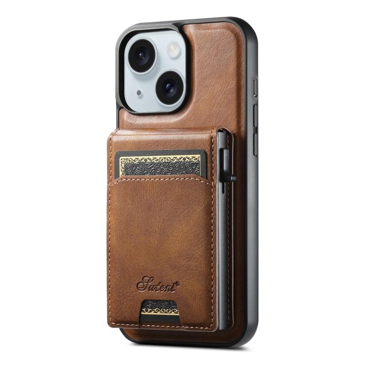 Suteni H19 Oil Wax 2-in-1 MagSafe Removable Card Box Back Phone Case