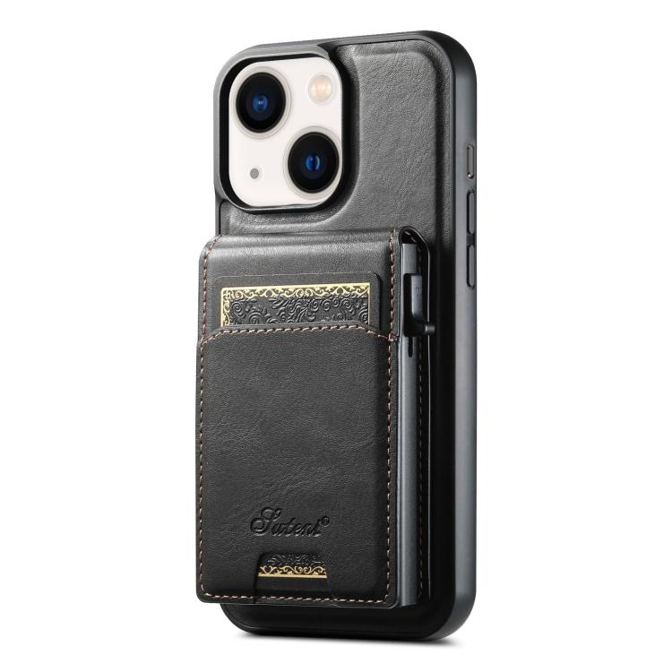 Suteni H19 Oil Wax 2-in-1 MagSafe Removable Card Box Back Phone Case