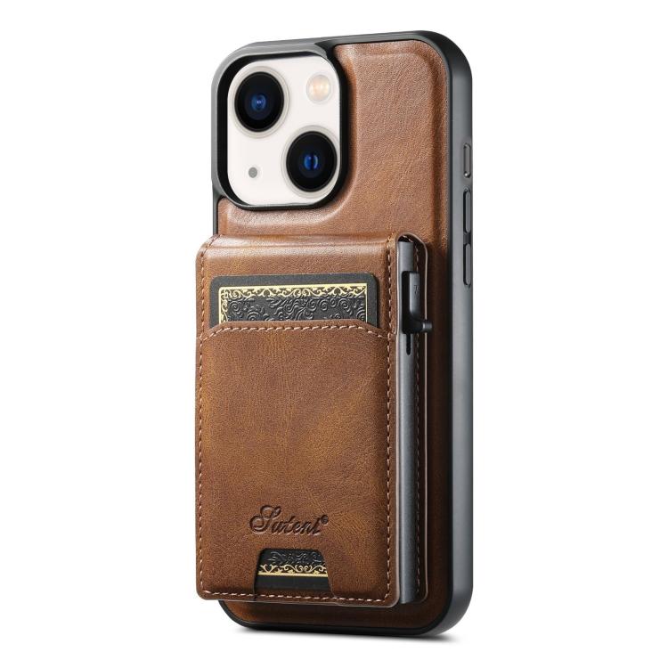 Suteni H19 Oil Wax 2-in-1 MagSafe Removable Card Box Back Phone Case