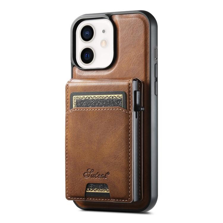 Suteni H19 Oil Wax 2-in-1 MagSafe Removable Card Box Back Phone Case