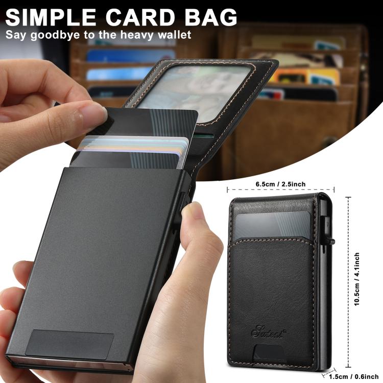 Suteni H19 Oil Wax 2-in-1 MagSafe Removable Card Box Back Phone Case