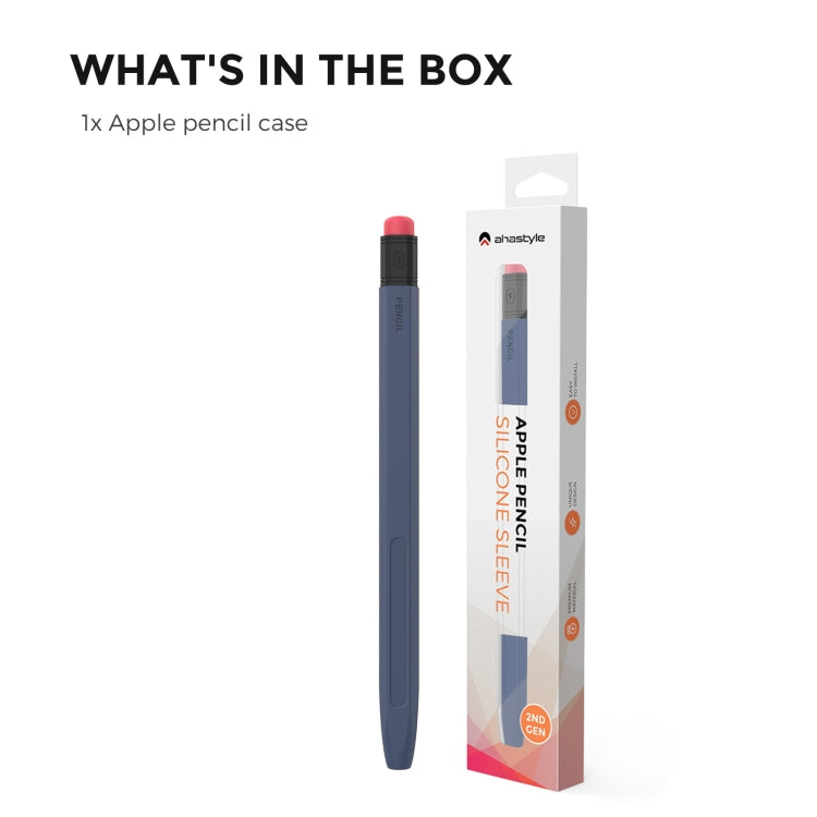 AhaStyle PT180-2 Silicone Protective Case Anti-Slip And Anti-Drop Capacitive Pen Case, For Apple Pencil 1, For Apple Pencil 2