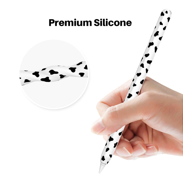 For Apple Pencil 2 AhaStyle PT65CW Silicone Pen Case Milk Cow Patterned Stylus Case