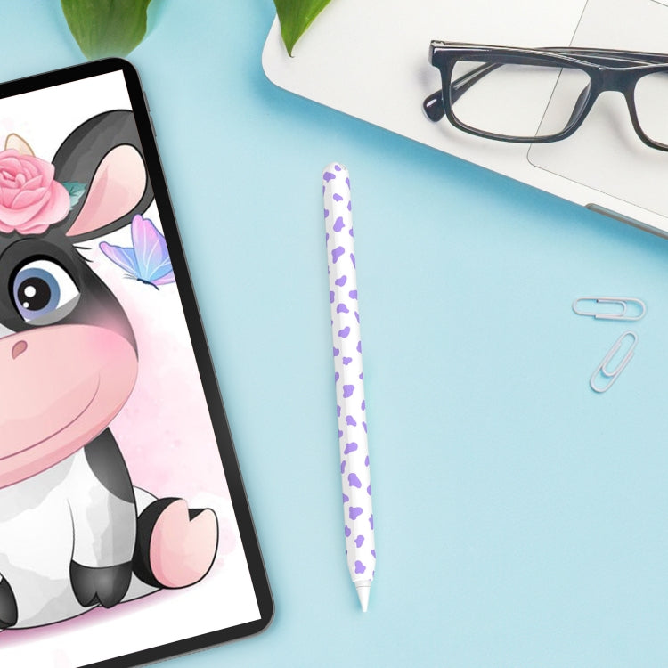 For Apple Pencil 2 AhaStyle PT65CW Silicone Pen Case Milk Cow Patterned Stylus Case