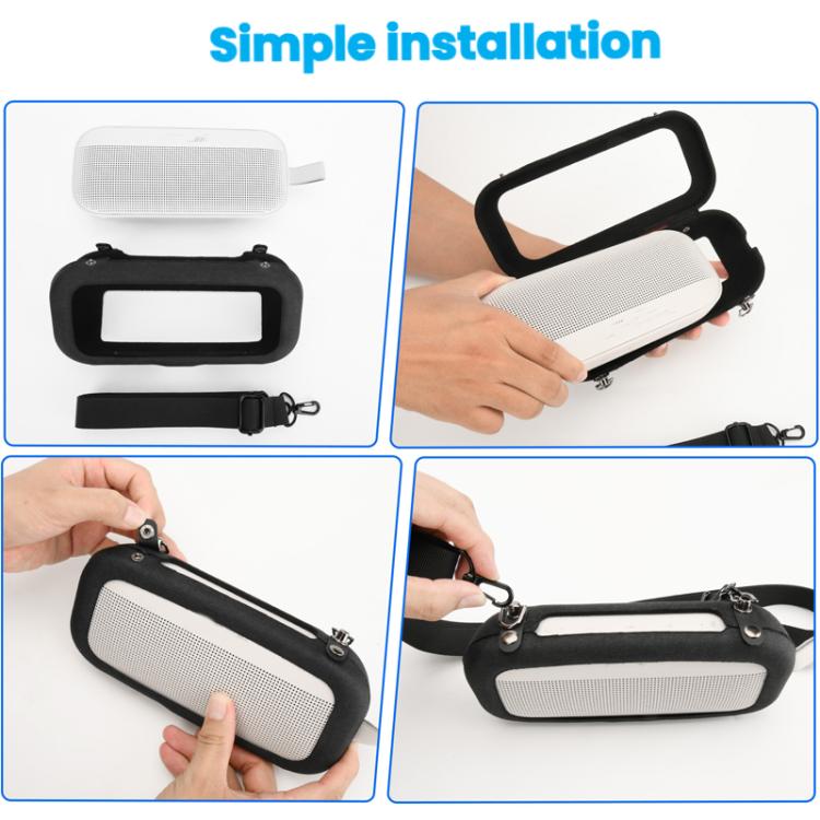For Bose SoundLink Flex 1/2 Generation Speaker Protective Cover EVA Shoulder Strap