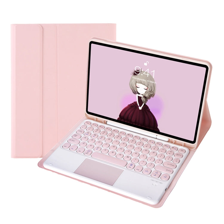 YT098B-A Detachable Candy Color Skin Feel Texture Round Keycap Bluetooth Keyboard Leather Case with Touch Control For iPad Air 11 2024 / 2025 / Air 4 10.9 2020 / Air 5 10.9 2022 (Purple), For  iPad Air 11 2024 / 2025 / Air 4 10.9 2020 / Air 5 10.9 2022...