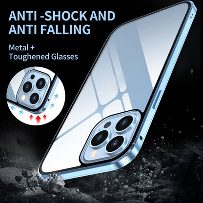 HD Magnetic Metal Frame Double-sided Tempered Glass Phone Case